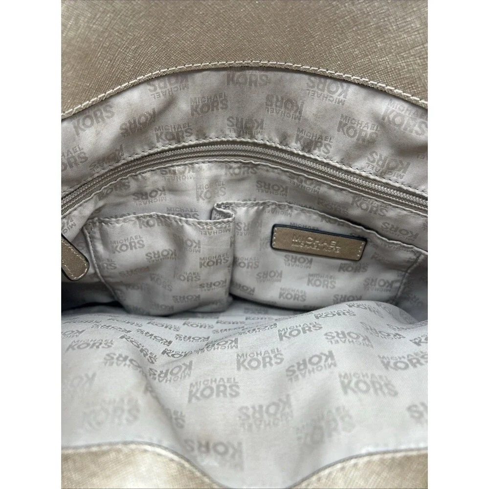 Michael Kors Large Gold Saffiano Leather Handbag Tote